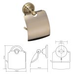 Toalettpappersh&aring;llare Duschbyggarna CLASSIC BRONS med Lock - Bild 2